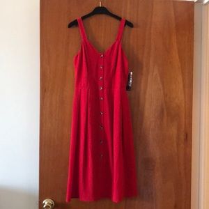 Button front midi dress